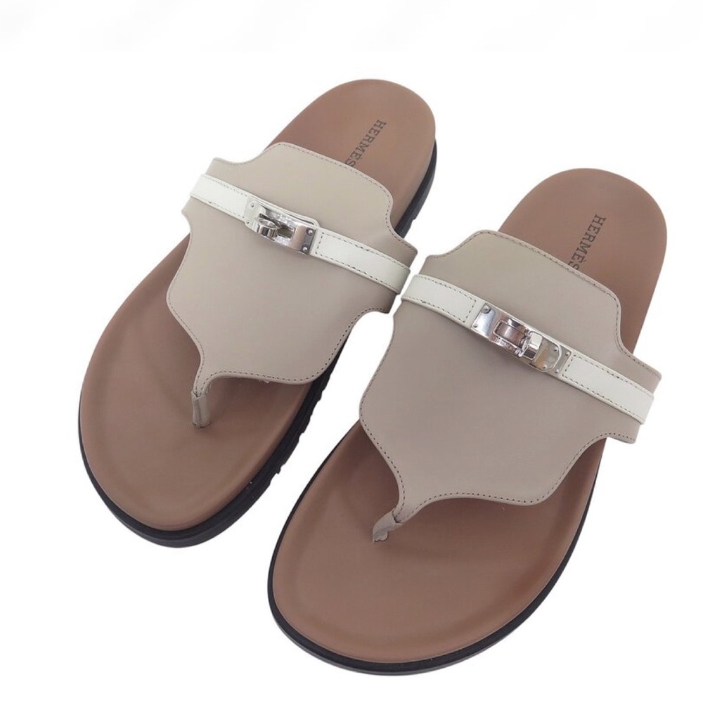Hermes Empire Cream Sandals